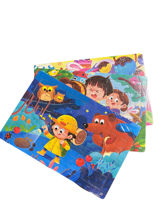 Wooden 30-Piece Puzzle – Educational Learning Toy for Toddlers and Preschoolers