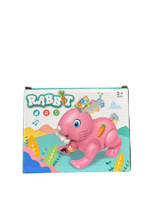 Cute Walking Rabbit Toy with Lights and Sound – Battery Operated