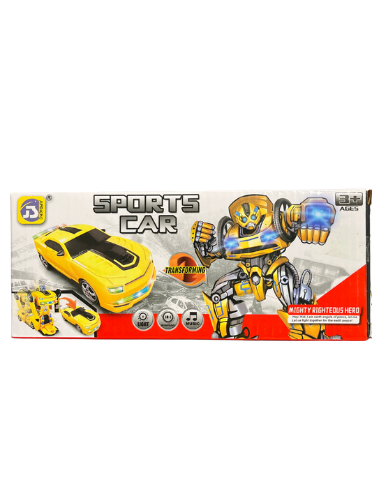 Transformer Robot Car Toy – 2 in 1 Transforming RC Car with Lights and Sound