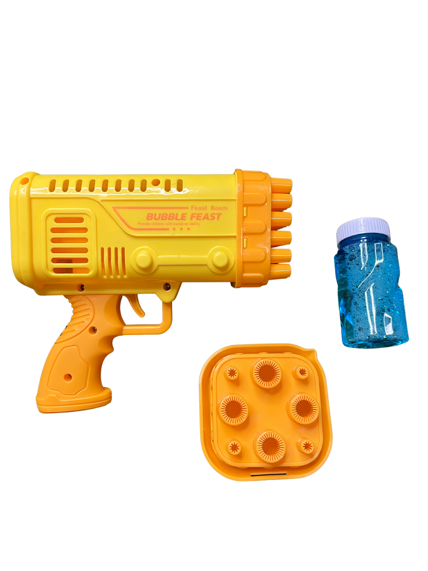 2-in-1 Electric Bazooka Bubble Gun Toy with Lights