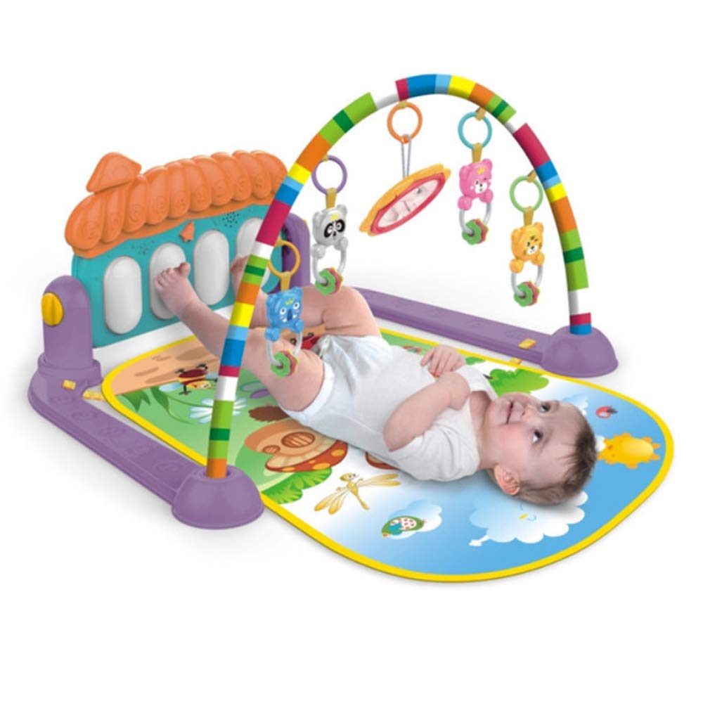Musical Baby Pedal Piano Play Gym with Lights & Hanging Toys