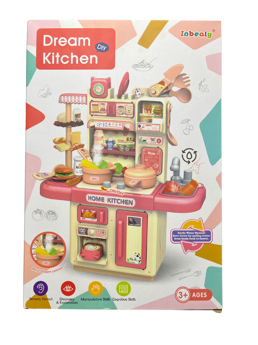 DIY Large Dream Kitchen Playset Toy – Pretend Cooking Set with Accessories for Kids