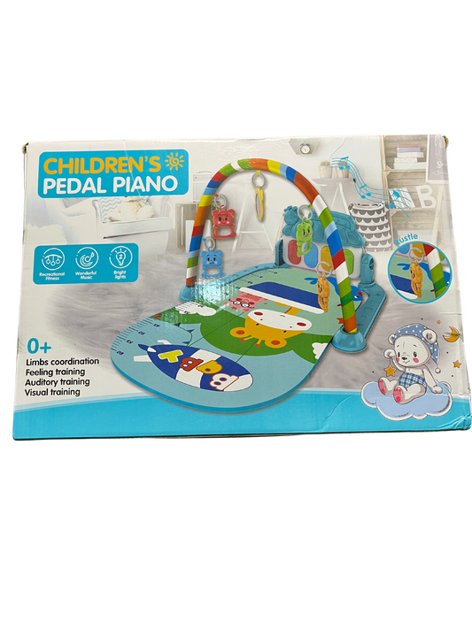 Musical Baby Pedal Piano Play Gym with Lights & Hanging Toys