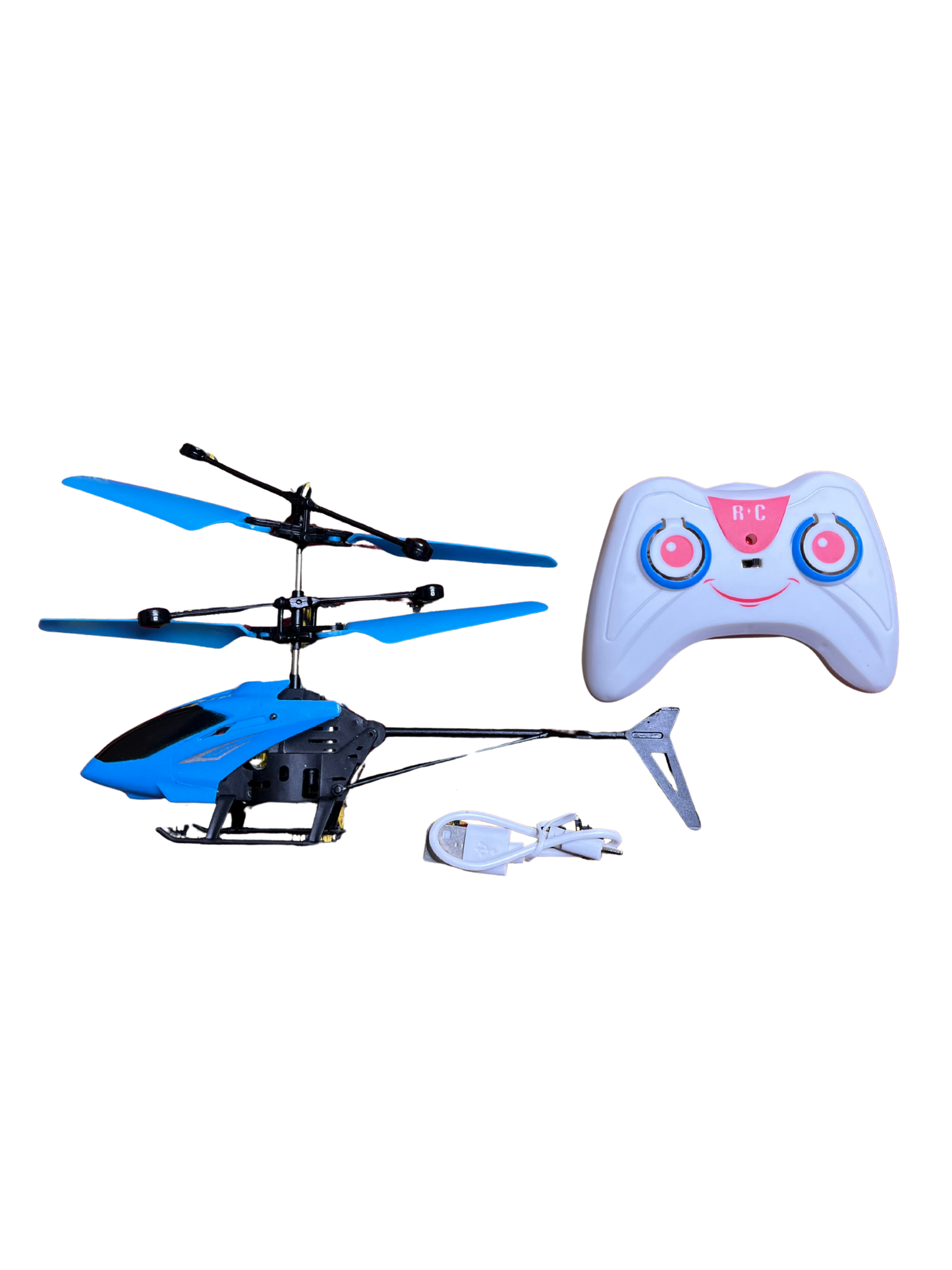 Remote Control & Hand Sensor Helicopter – Rechargeable Flying Toy with 3D Lights
