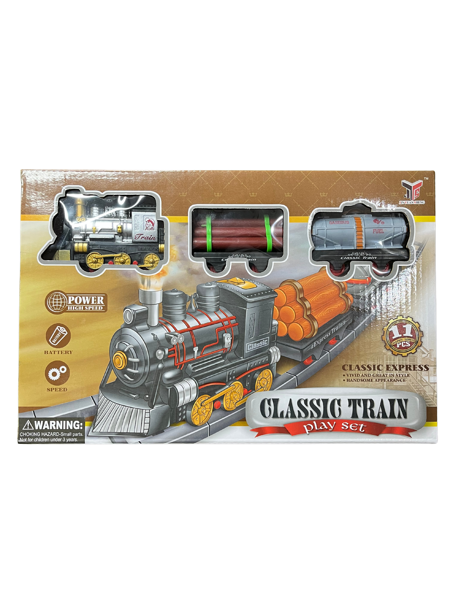 Battery Operated Black Classic Train Track Set
