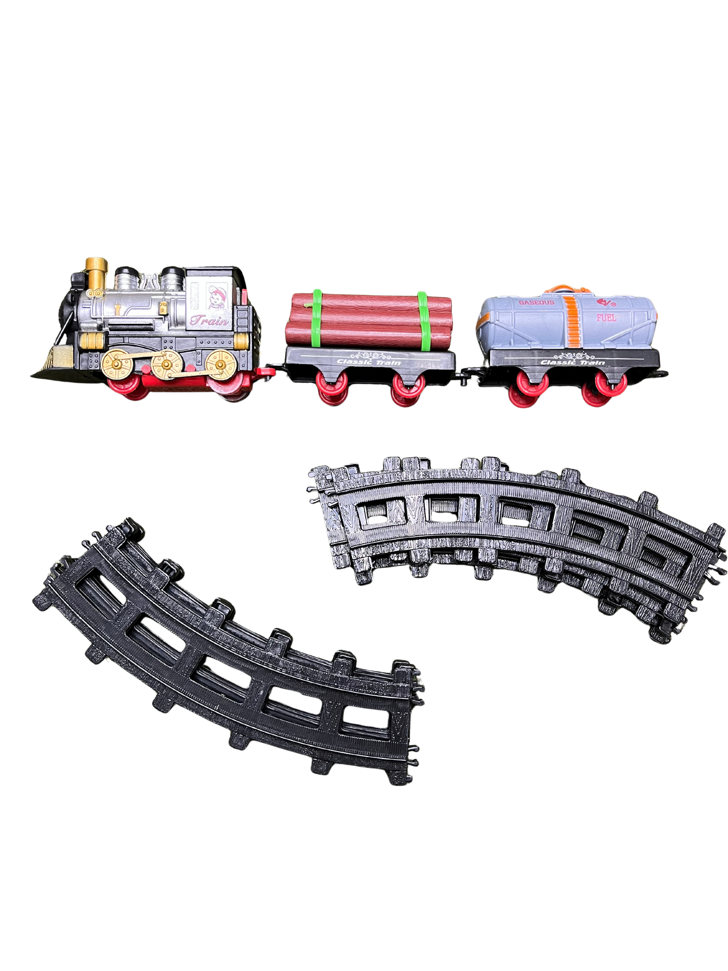 Battery Operated Black Classic Train Track Set