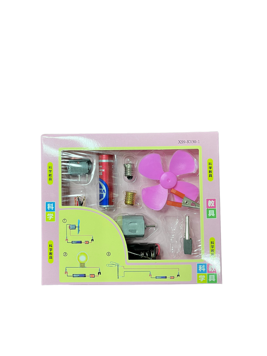 DIY Kids Science Experiment Kit with Light Bulb and Fan Circuit