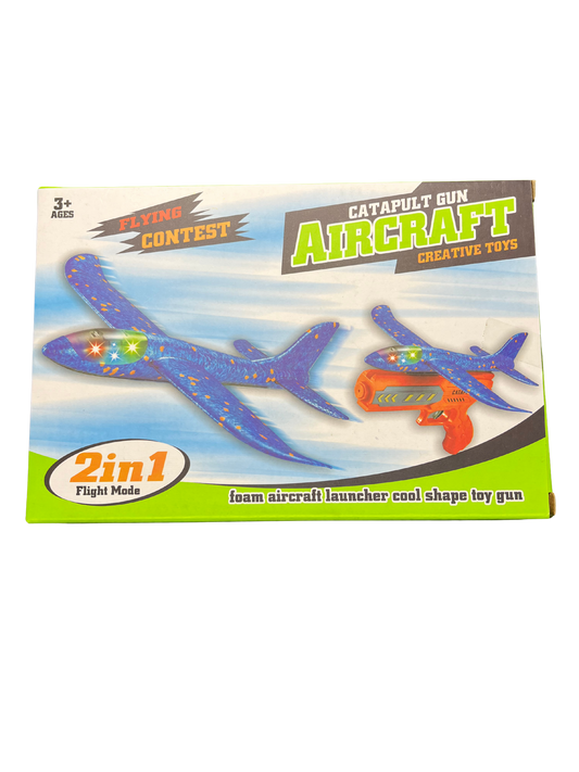 Catapult Gun Aircraft – 2 in 1 Flying Airplane Toy for Kids