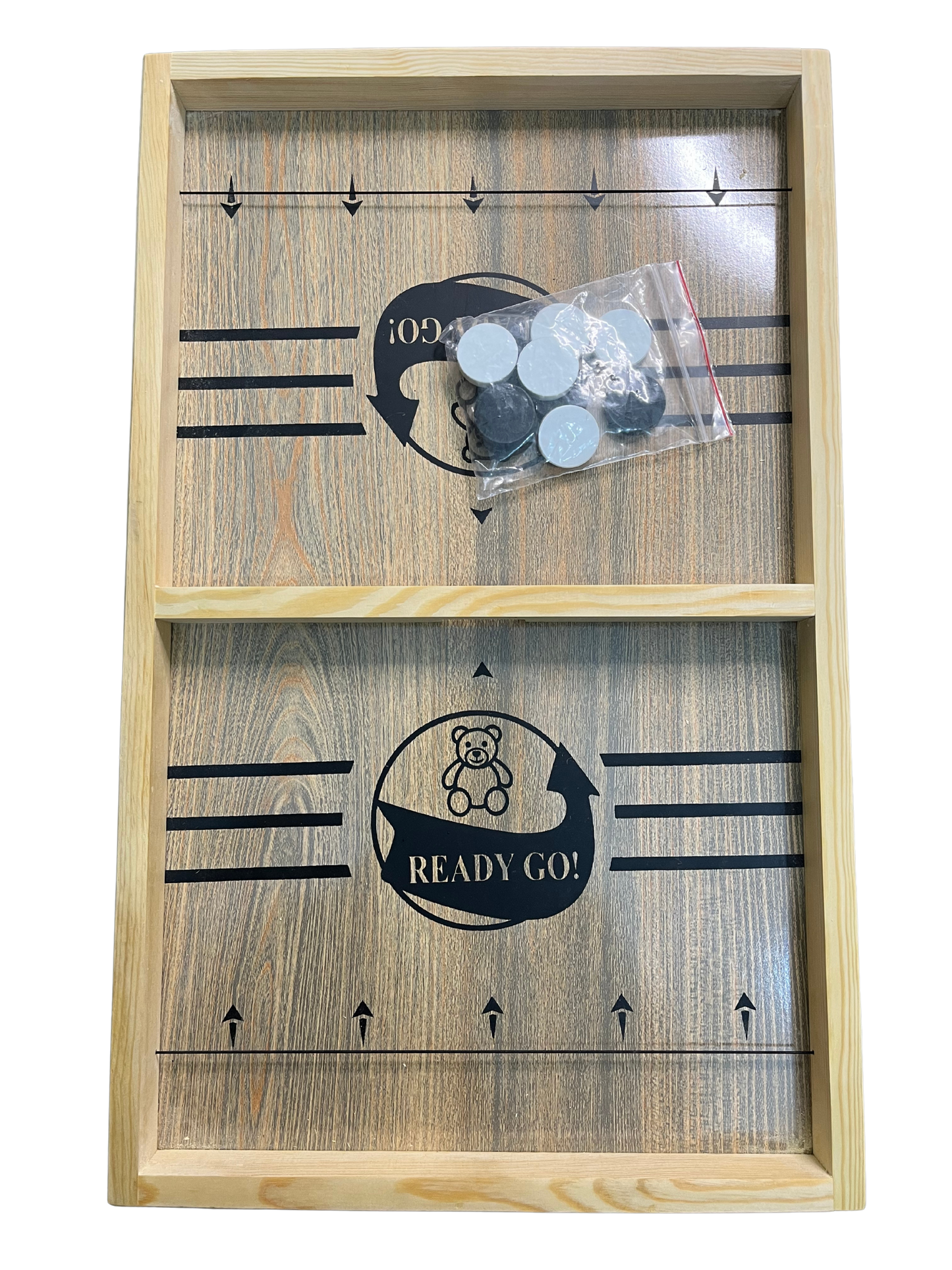 Large Pucket Game for Kids and Adults – 2 Player Wooden Sling Board Game