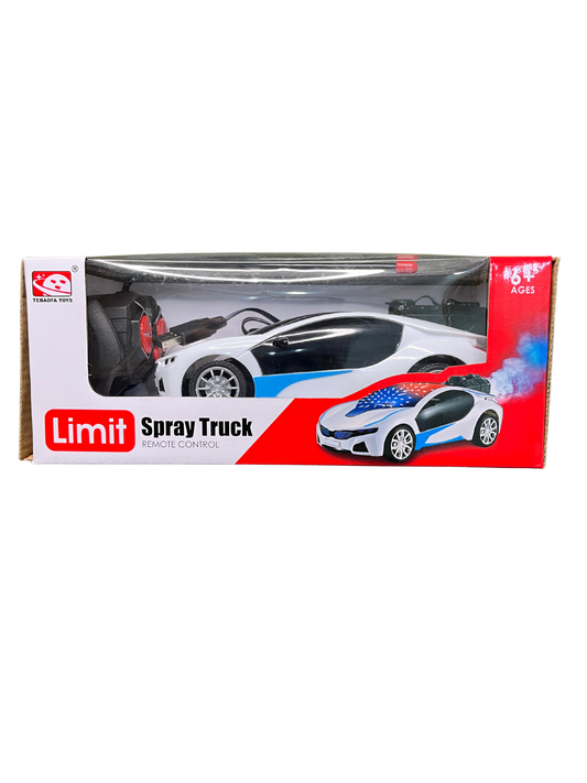 Rechargeable Spray RC Car – Water Spray Truck with Lights, Smoke & Remote Control
